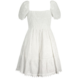 GUESS JEANS SHORT DRESS WOMEN WHITE
