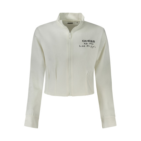 GUESS JEANS SWEATSHIRT MIT ZIP FÜR DAMEN WEISS