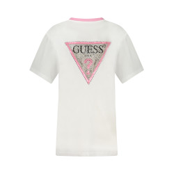 GUESS JEANS T-SHIRT MANICHE CORTE DONNA BIANCO