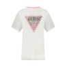 GUESS JEANS T-SHIRT MANICHE CORTE DONNA BIANCO