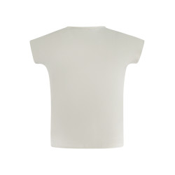 GUESS JEANS T-SHIRT MANICHE CORTE BAMBINA BIANCO