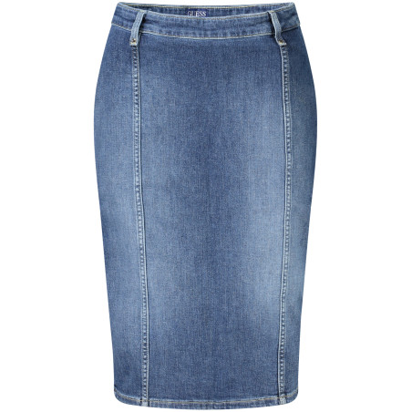 GUESS JEANS LONGUETTE ROCK DAMEN BLAU