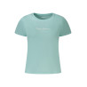 PEPE JEANS T-SHIRT MANICHE CORTE DONNA AZZURRO