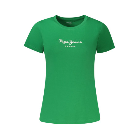 PEPE JEANS T-SHIRT MANICHE CORTE DONNA VERDE
