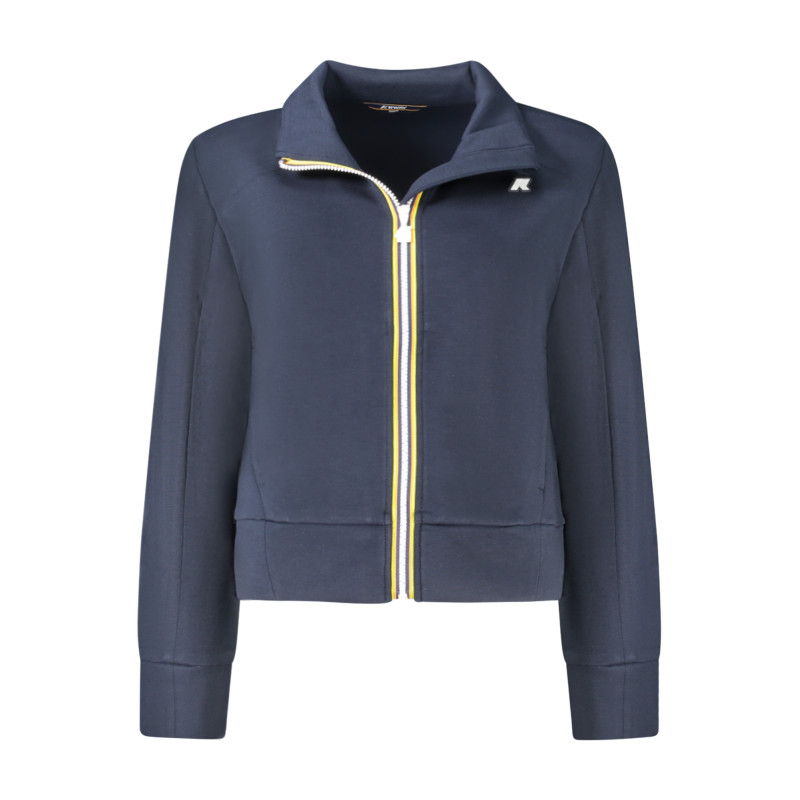 K-WAY FELPA CON ZIP DONNA BLU