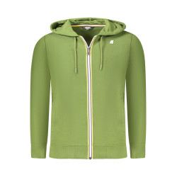 K-WAY FELPA CON ZIP UOMO VERDE