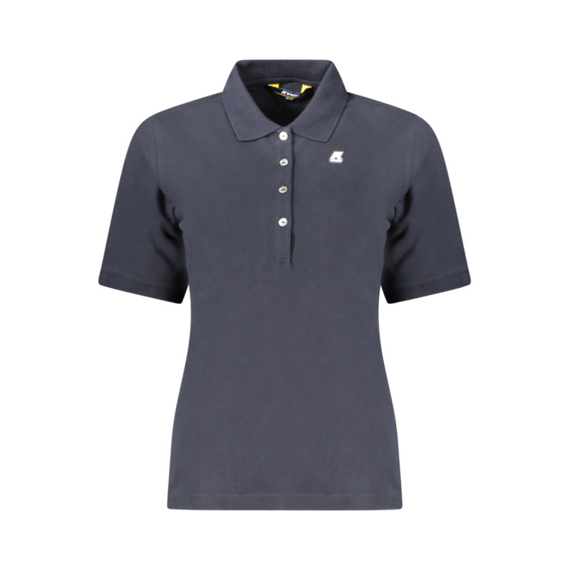 K-WAY POLO MANICHE CORTE DONNA BLU