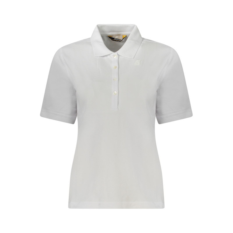 K-WAY POLO MANICHE CORTE DONNA BIANCO