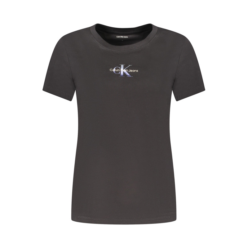 CALVIN KLEIN T-SHIRT MANICHE CORTE DONNA NERO