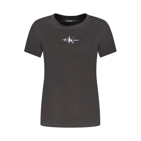 CALVIN KLEIN T-SHIRT MANICHE CORTE DONNA NERO