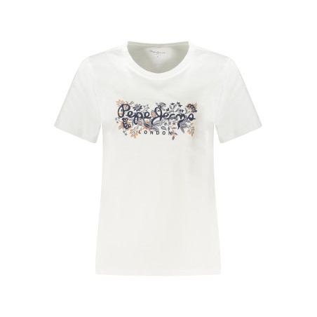 PEPE JEANS T-SHIRT MANICHE CORTE DONNA BIANCO