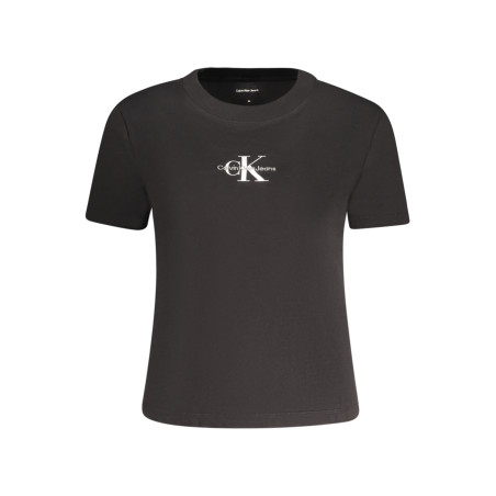 CALVIN KLEIN T-SHIRT MANICHE CORTE DONNA NERO