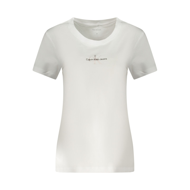 CALVIN KLEIN T-SHIRT MANICHE CORTE DONNA BIANCO