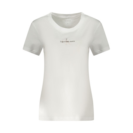 CALVIN KLEIN T-SHIRT MANICHE CORTE DONNA BIANCO