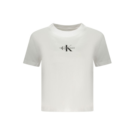 CALVIN KLEIN T-SHIRT MANICHE CORTE DONNA BIANCO