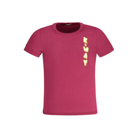 K-WAY T-SHIRT MANICHE CORTE BAMBINA VIOLA