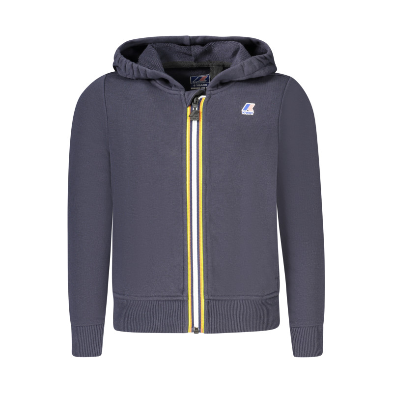 K-WAY FELPA CON ZIP BAMBINO BLU