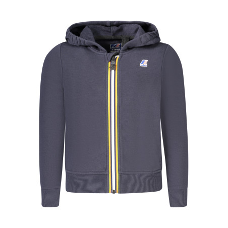 K-WAY FELPA CON ZIP BAMBINO BLU