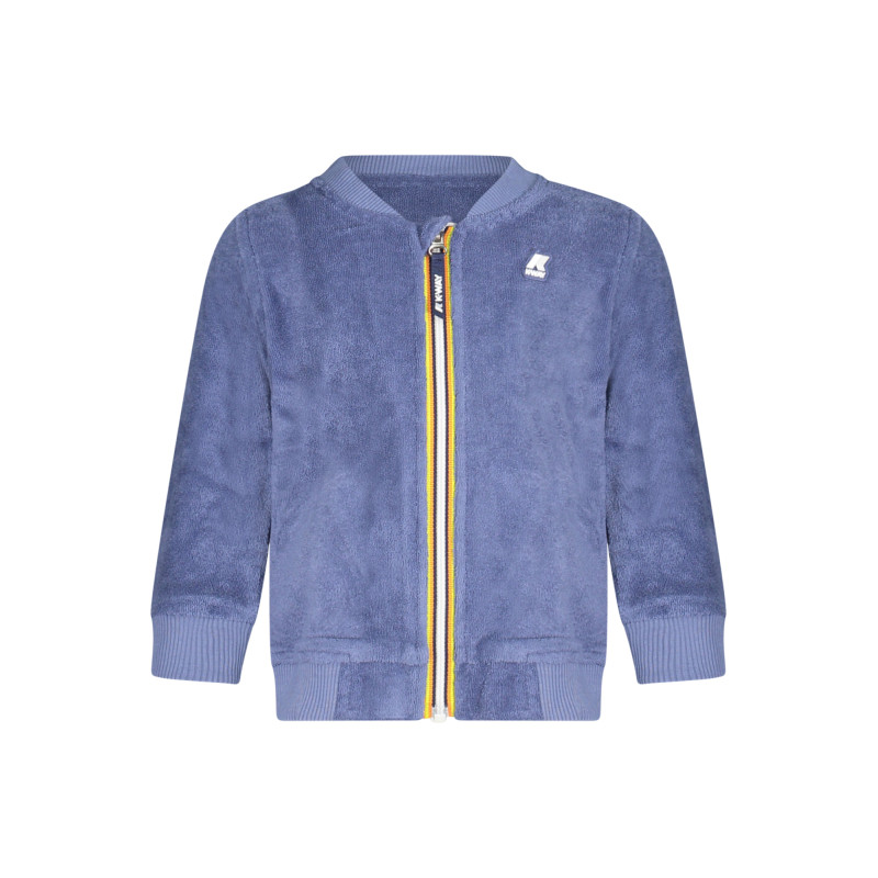 K-WAY FELPA CON ZIP BAMBINO BLU