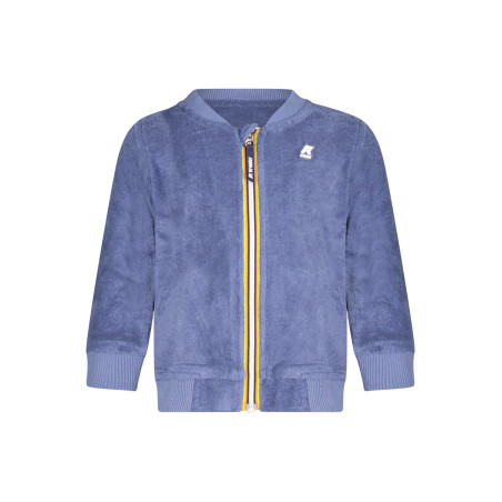 K-WAY FELPA CON ZIP BAMBINO BLU