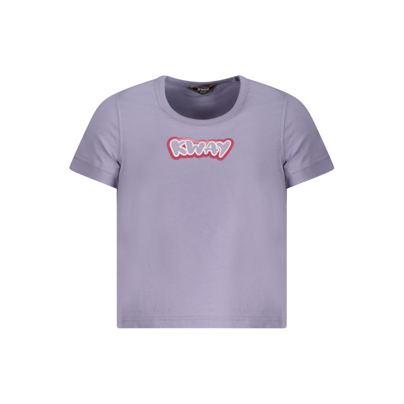 K-WAY T-SHIRT MANICHE CORTE BAMBINA VIOLA