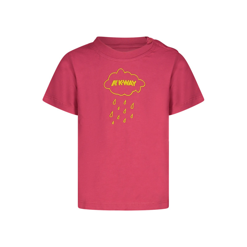 K-WAY T-SHIRT MANICHE CORTE BAMBINA ROSA
