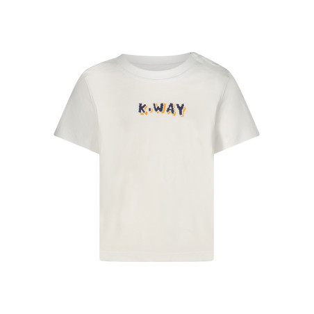 K-WAY T-SHIRT MANICHE CORTE BAMBINO BIANCO