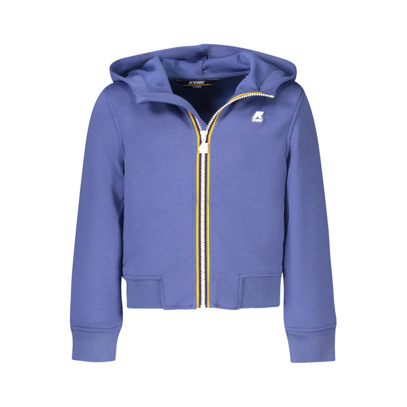 K-WAY FELPA CON ZIP BAMBINO BLU