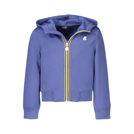 K-WAY FELPA CON ZIP BAMBINO BLU