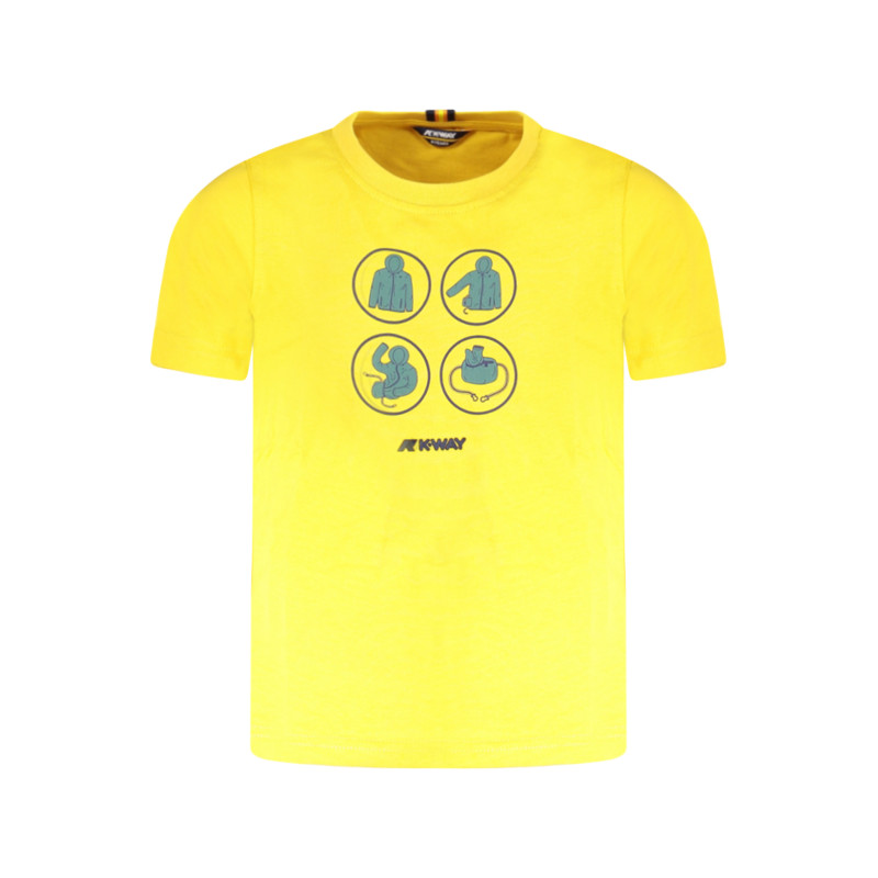 K-WAY T-SHIRT MANICHE CORTE BAMBINO GIALLO