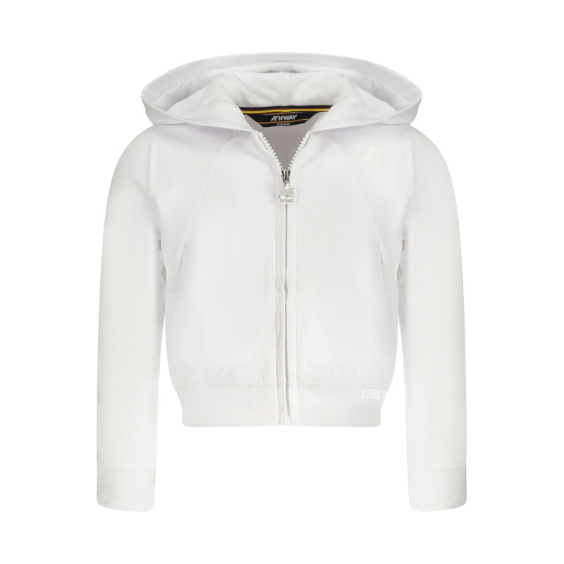 K-WAY FELPA CON ZIP BAMBINA BIANCO