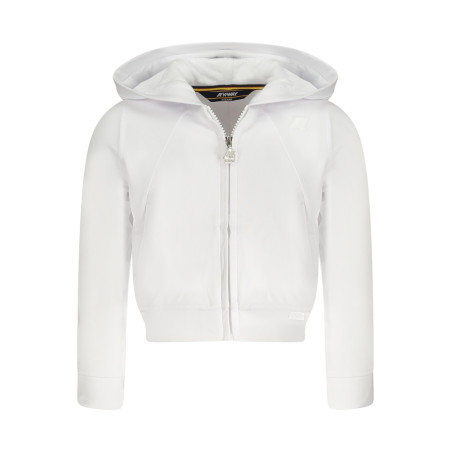 K-WAY FELPA CON ZIP BAMBINA BIANCO