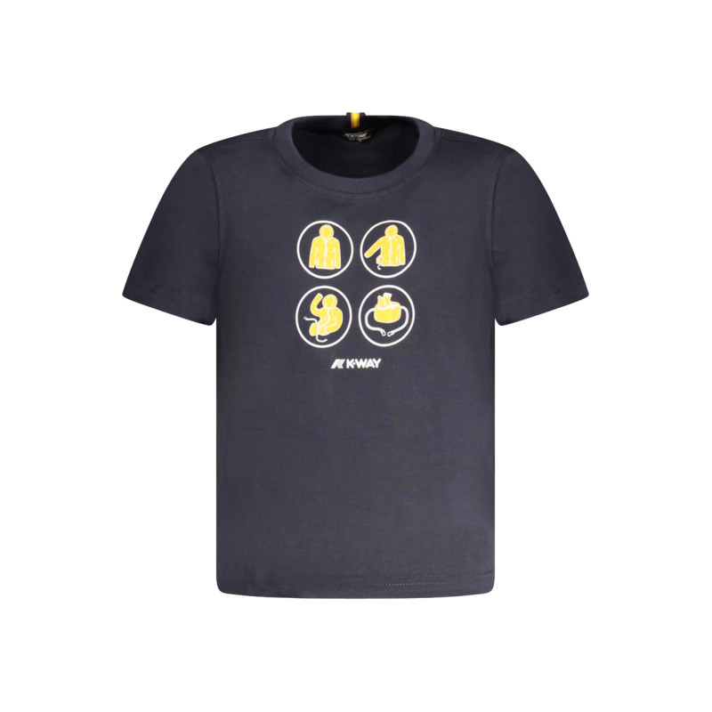 K-WAY T-SHIRT MANICHE CORTE BAMBINO BLU