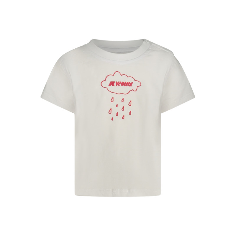 K-WAY T-SHIRT MANICHE CORTE BAMBINO BIANCO