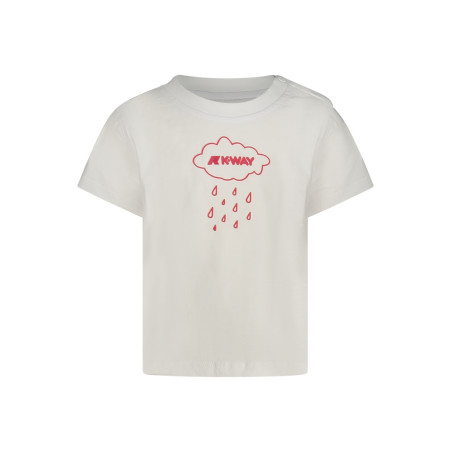 K-WAY T-SHIRT MANICHE CORTE BAMBINO BIANCO