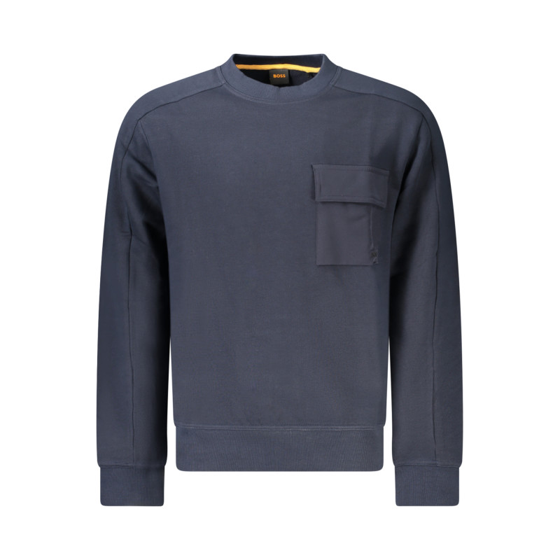 HUGO BOSS HERREN SWEATSHIRT MIT ZIP-UP BLAU