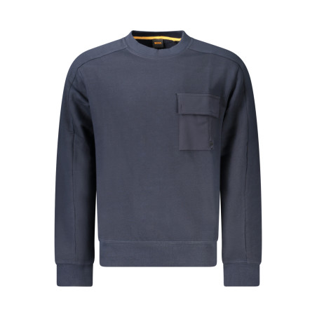 HUGO BOSS HERREN SWEATSHIRT MIT ZIP-UP BLAU