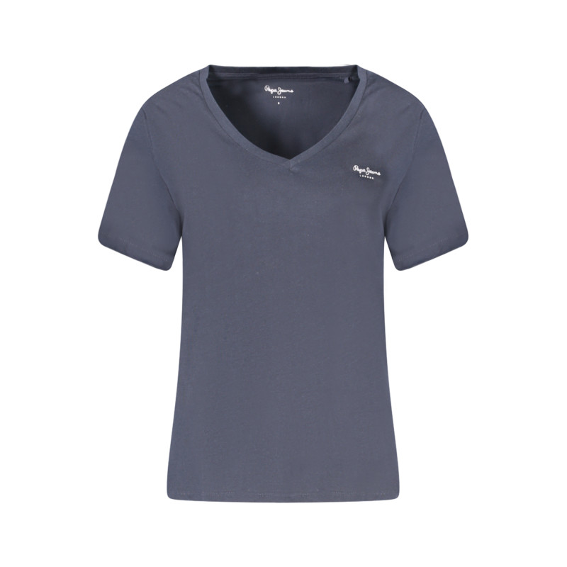 PEPE JEANS T-SHIRT MANICHE CORTE DONNA BLU