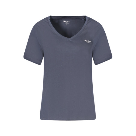 PEPE JEANS T-SHIRT MANICHE CORTE DONNA BLU