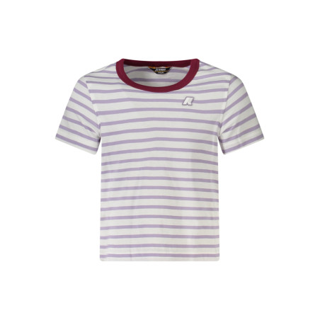 K-WAY T-SHIRT MANICHE CORTE BAMBINA VIOLA