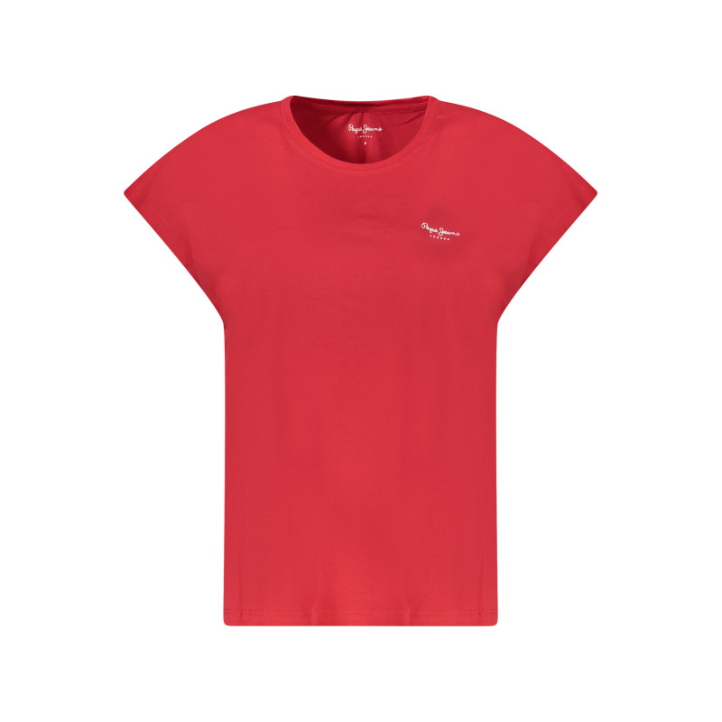 PEPE JEANS T-SHIRT MANICHE CORTE DONNA ROSSO