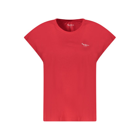 PEPE JEANS T-SHIRT MANICHE CORTE DONNA ROSSO