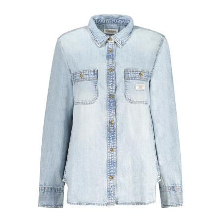 GUESS JEANS LONG SLEEVE SHIRT WOMEN BLUE