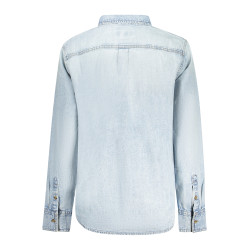 GUESS JEANS CAMICIA MANICHE LUNGHE DONNA AZZURRO