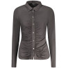 GUESS JEANS CAMICIA MANICHE LUNGHE DONNA NERO