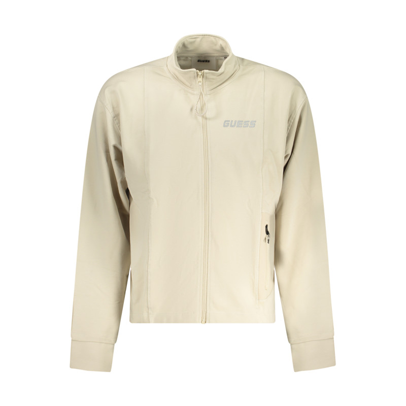 GUESS JEANS FELPA CON ZIP UOMO BEIGE