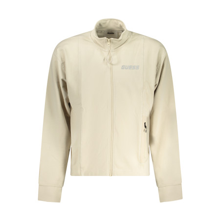 GUESS JEANS FELPA CON ZIP UOMO BEIGE