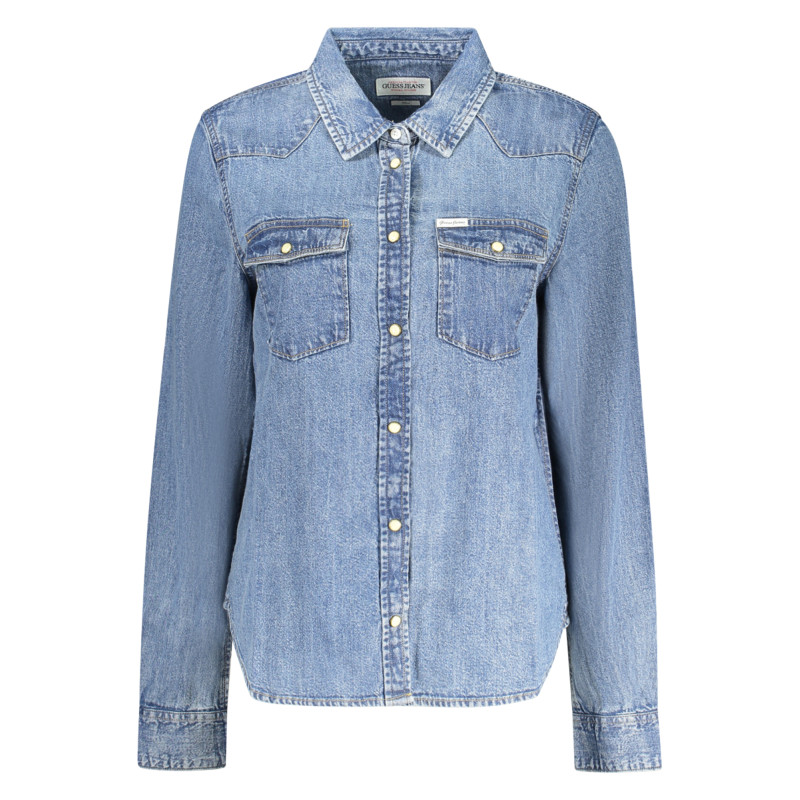 GUESS JEANS LONG SLEEVE SHIRT WOMEN BLUE