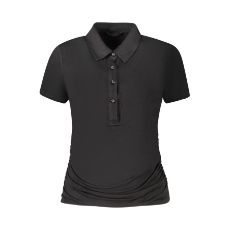 GUESS JEANS T-SHIRT MANICHE CORTE DONNA NERO