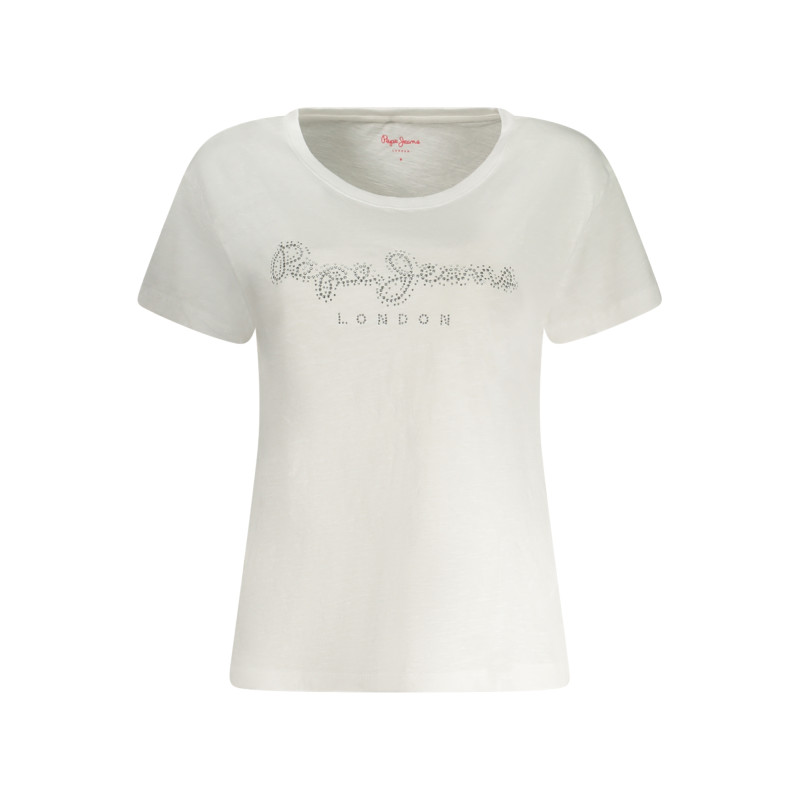 PEPE JEANS T-SHIRT MANICHE CORTE DONNA BIANCO